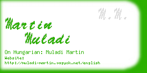 martin muladi business card